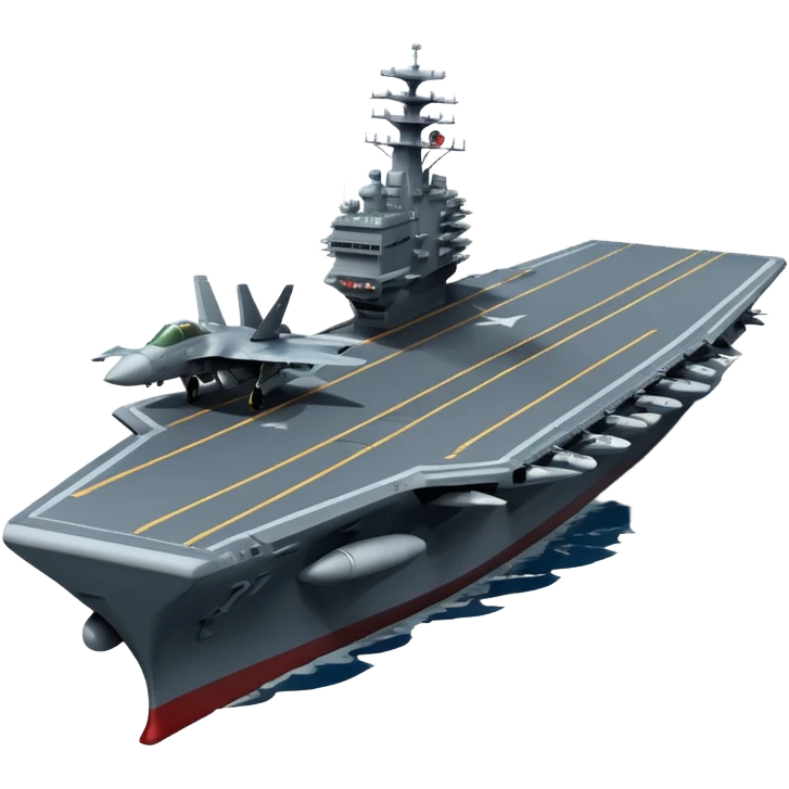 an aircraft carrier with fighter jets emoji