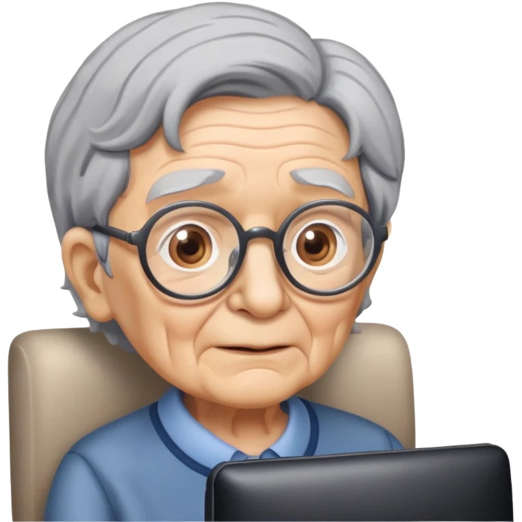old people watching TV emoji
