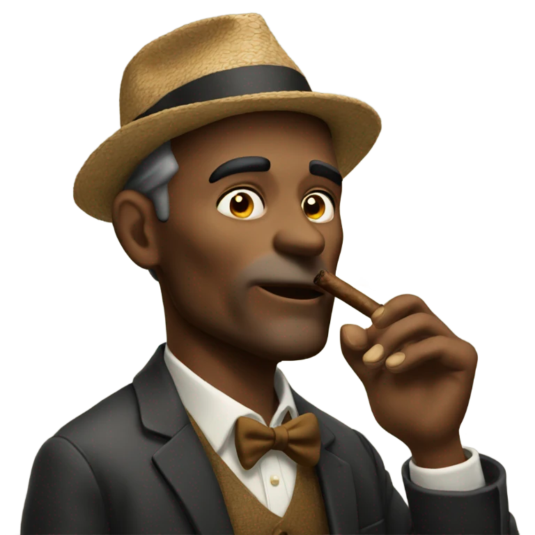 Man smoking cigar emoji