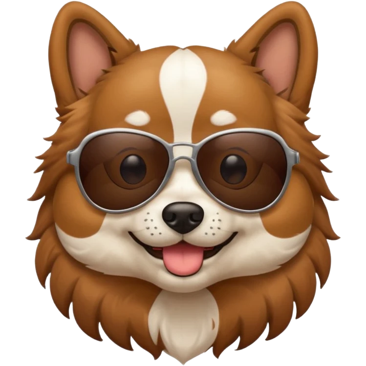 Dog wearing sunglasses  emoji