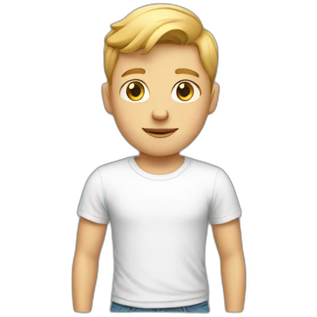 white boy wearing a t shirt emoji