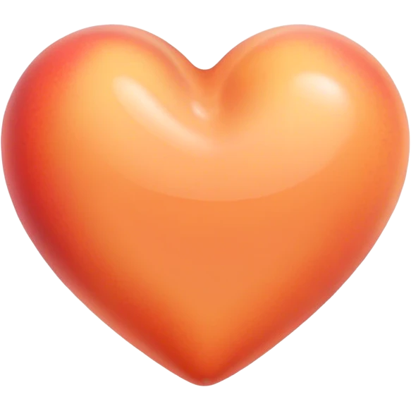 Peach color heart emoji
