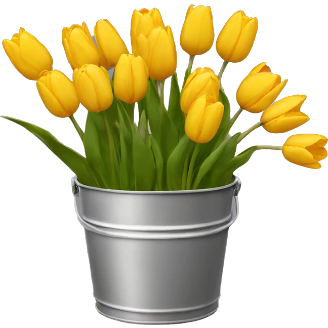 Yellow tulip bucket emoji