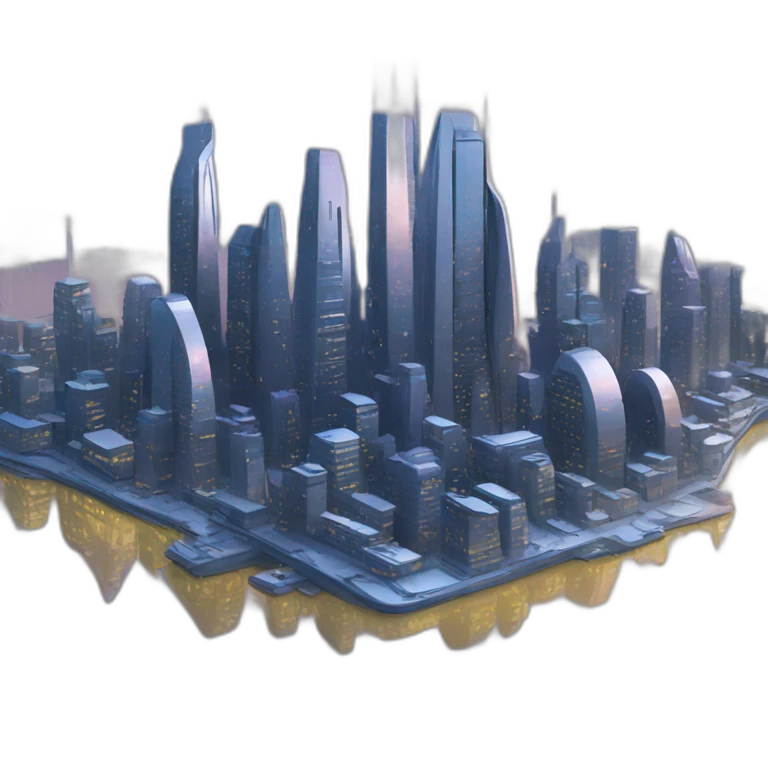 Futuristic City Skyline emoji