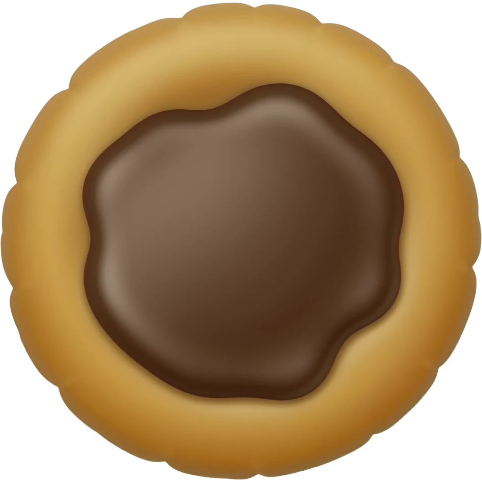 chocolate cookie with melted inside emoji
