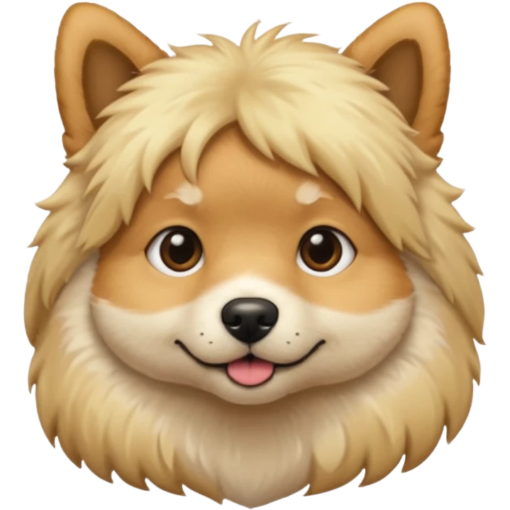 dog with short blonde hair emoji