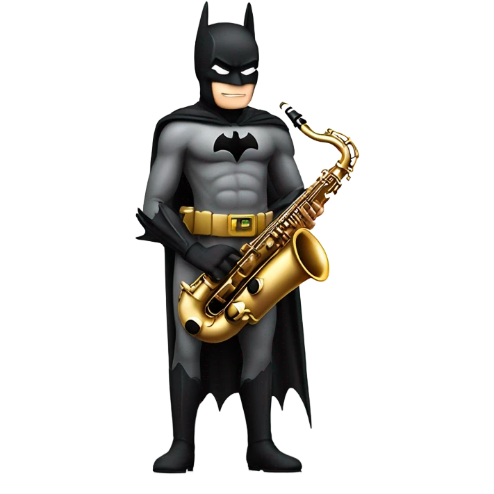 Batman playing a saxophone  emoji