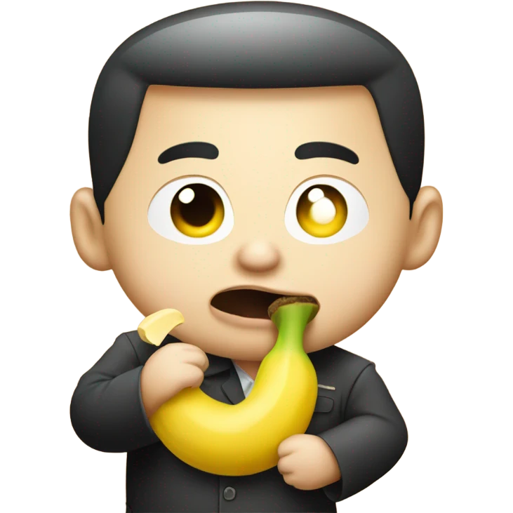 Kim jong un eating banana emoji