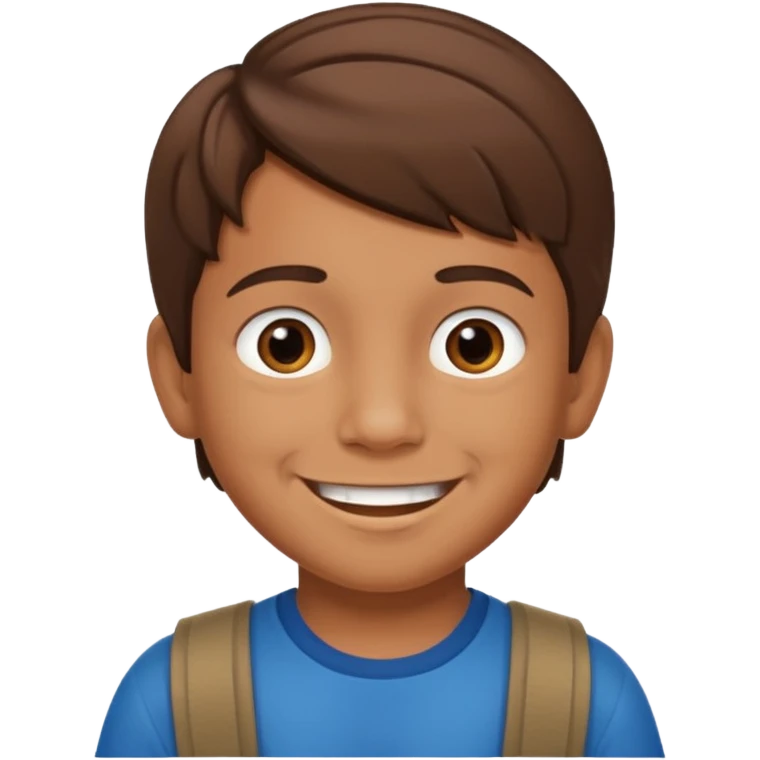 A 6 year old mexican boy with brown hair  emoji