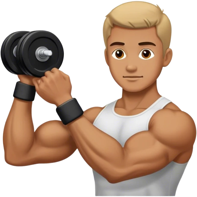 man weighted wrist curl emoji