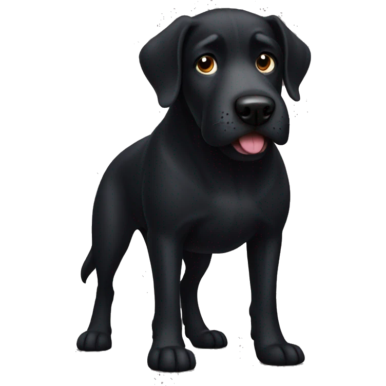 big black dog emoji