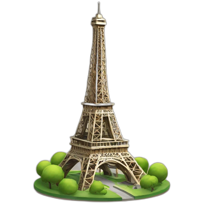 la tour Eiffel qui salue Londre emoji