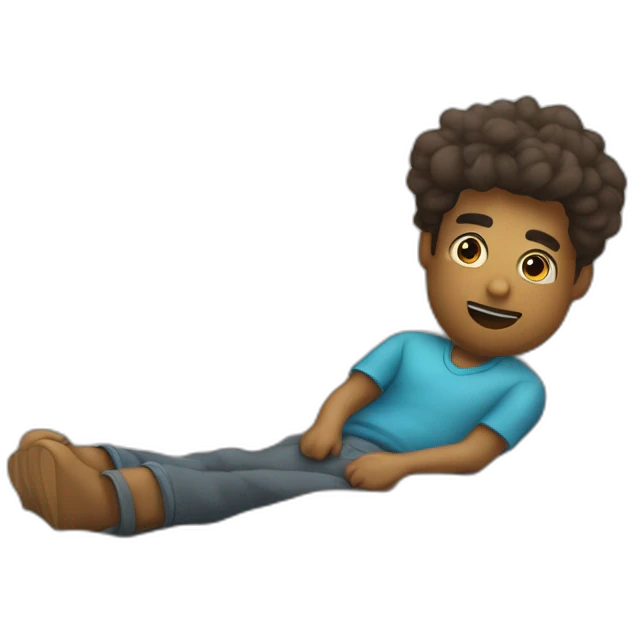 un chico levantandose de la cama emoji