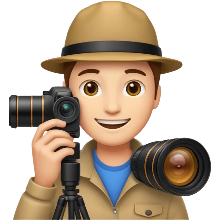 photographer using a long telephoto lens emoji emoji
