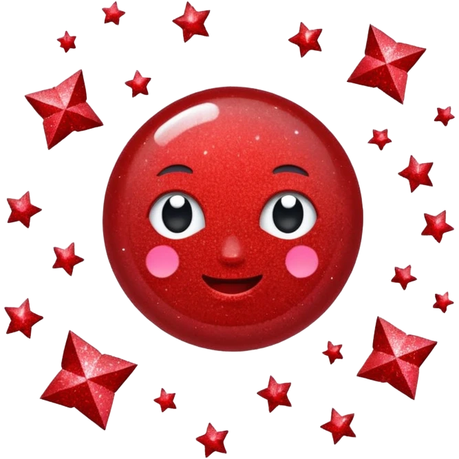 red glitter chat emoji