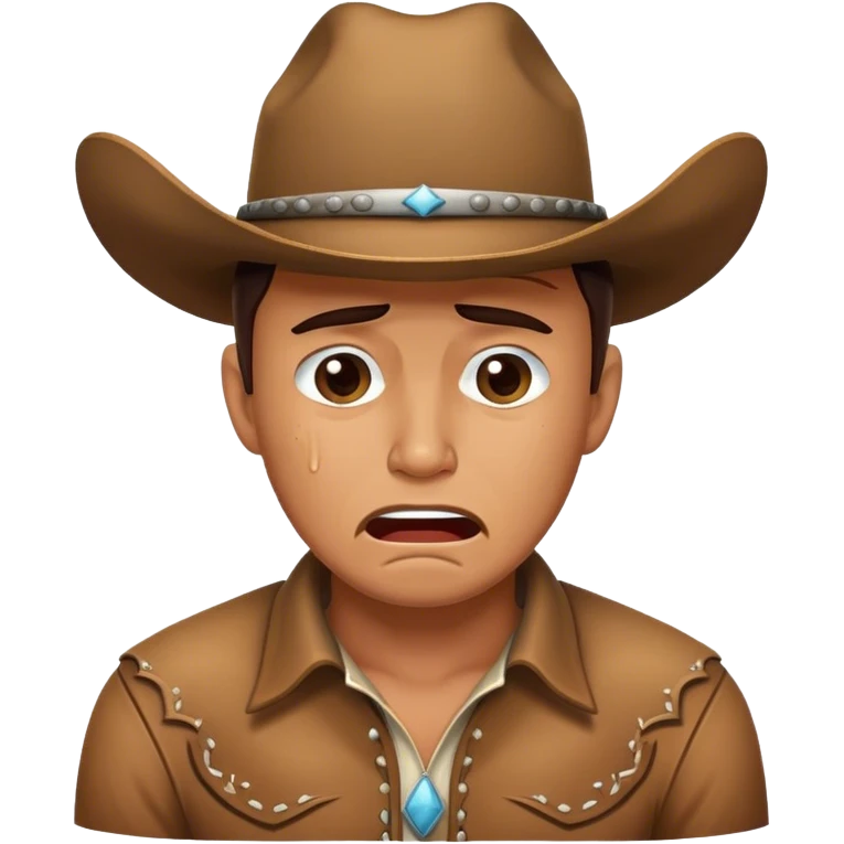cowboy crying emoji