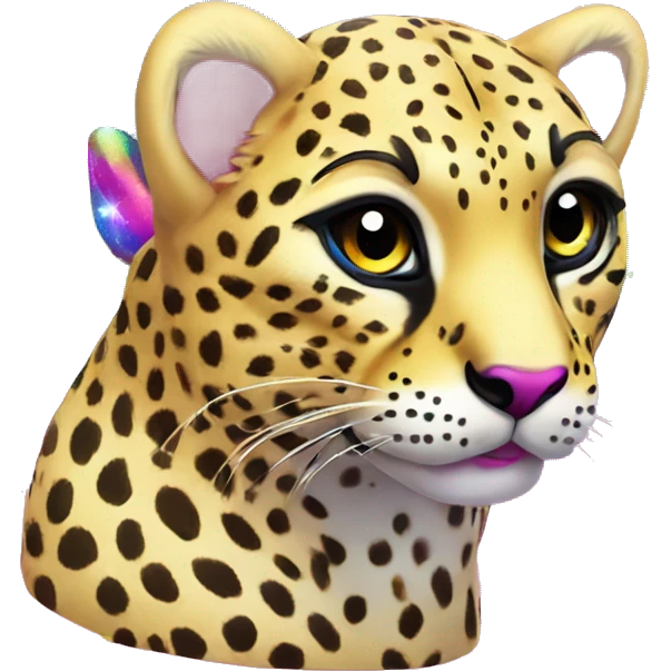 lisa frank rainbow cheetah emoji