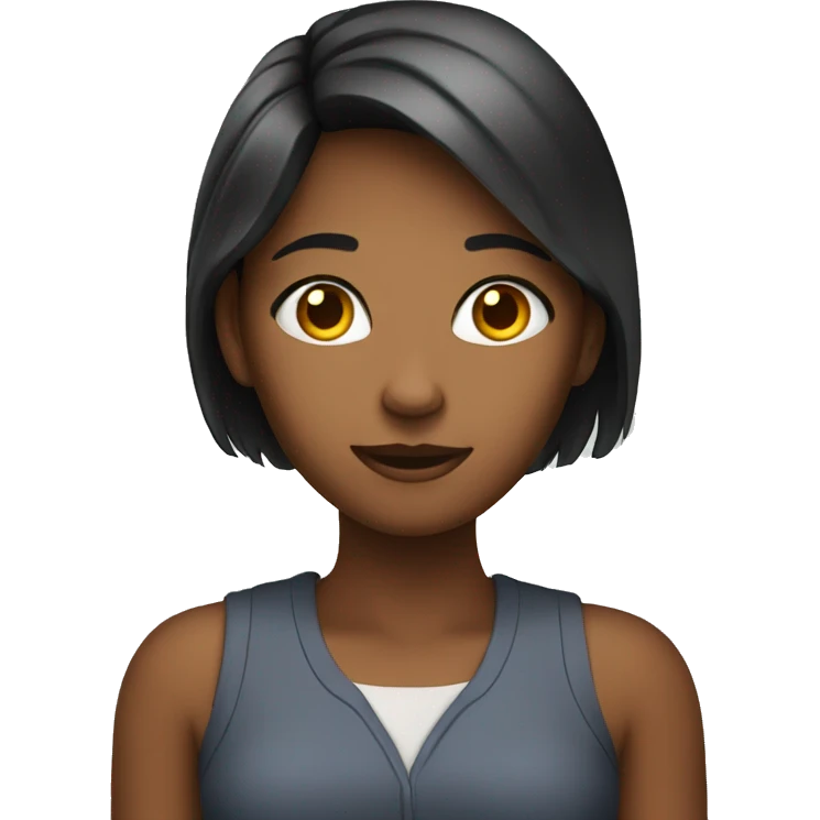 Girl in a iPhone call emoji