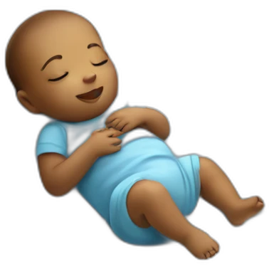 The newborn sleeps on the moon emoji