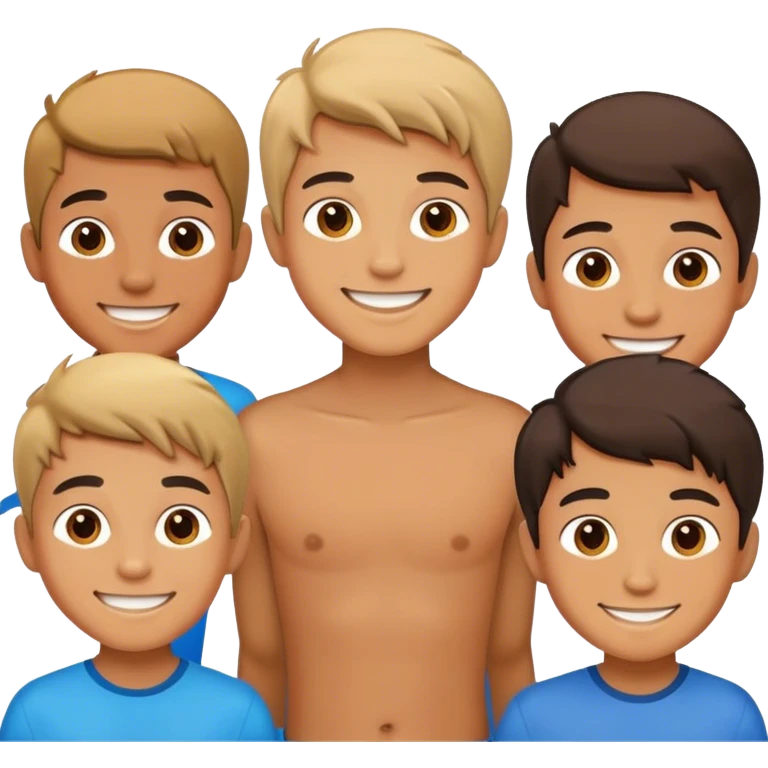 group of smiling boys emoji