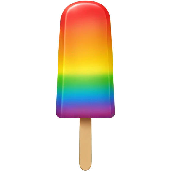 Single Rainbow popsicle emoji