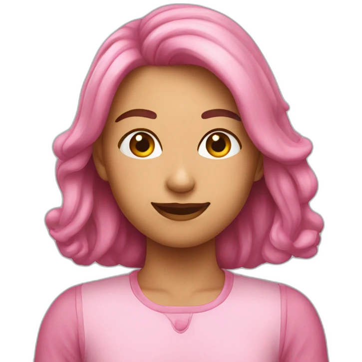 Caca de couleur rose emoji