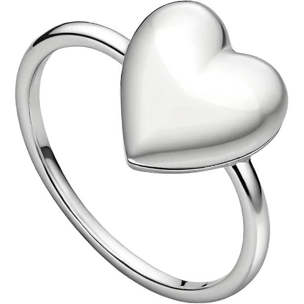 Pandora ring white heart emoji