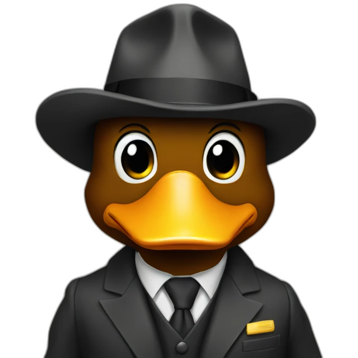 general duck in suit emoji