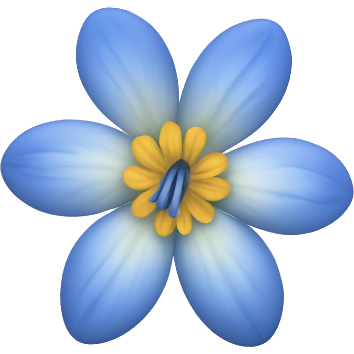 blue flower emoji