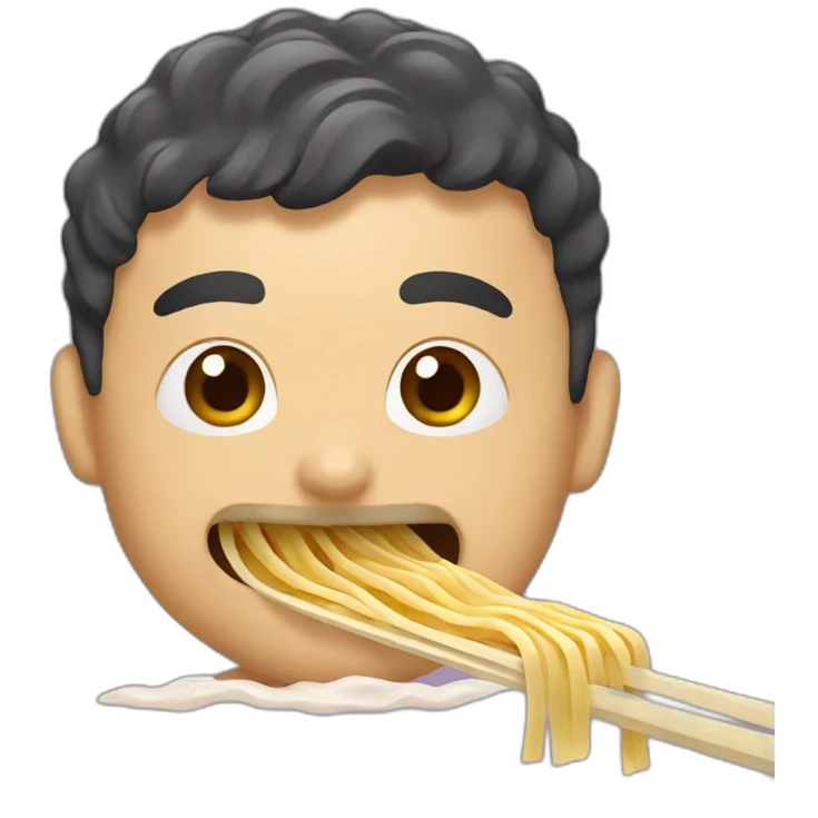 eat a ramen emoji