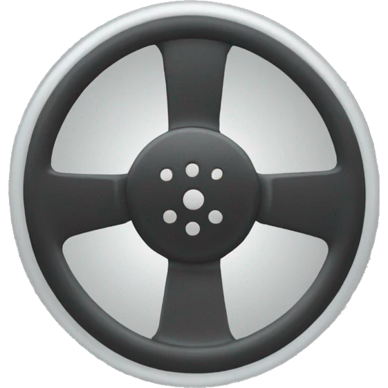 Create a picture showing a steering wheel turning 20 degree left  emoji