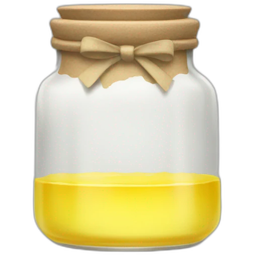 glass jar of yellow liquid emoji