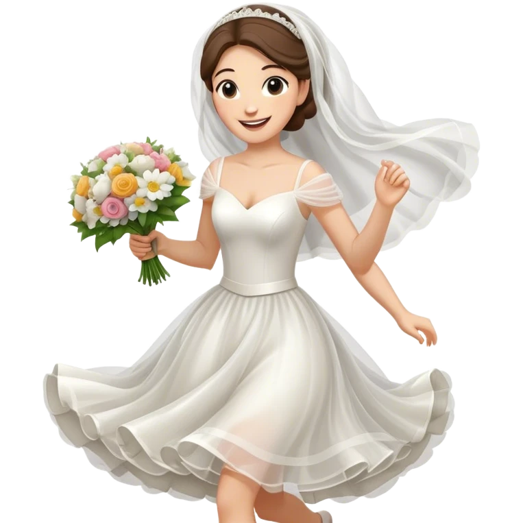 Novia escapando de la boda emoji