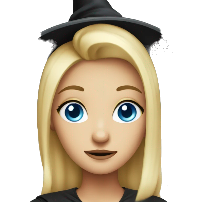 Blonde blue eyed witch  emoji