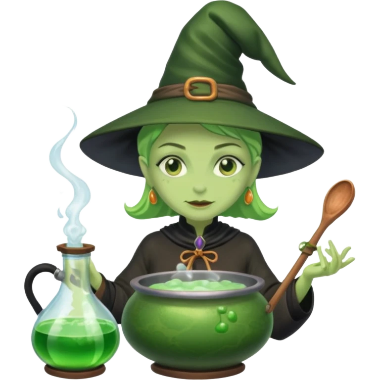 green witch cooking potion emoji