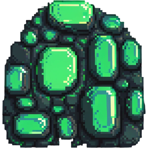 The heart of Te Fiti glowing green stone emoji