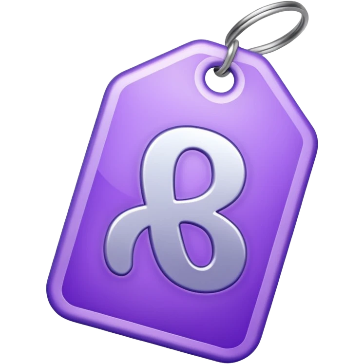 Discount tag with percent symbol ios light violet elements. emoji