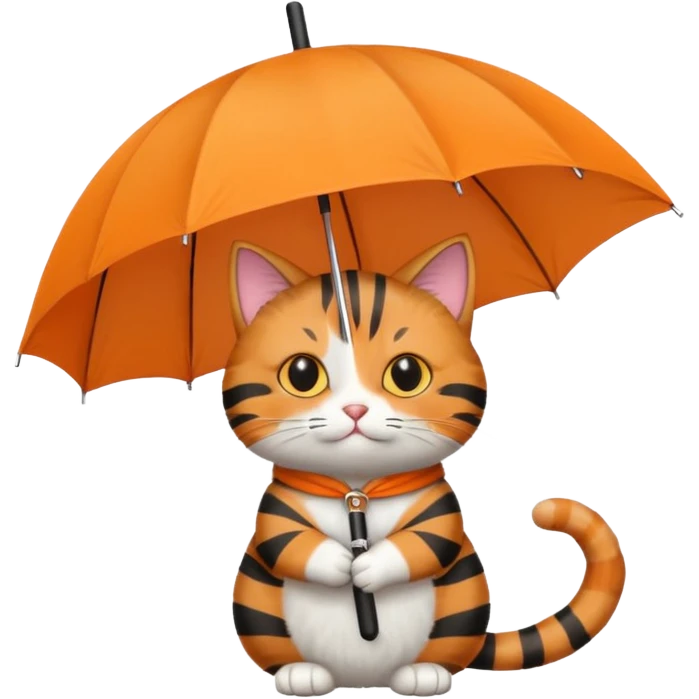 cat with umbrella emoji
