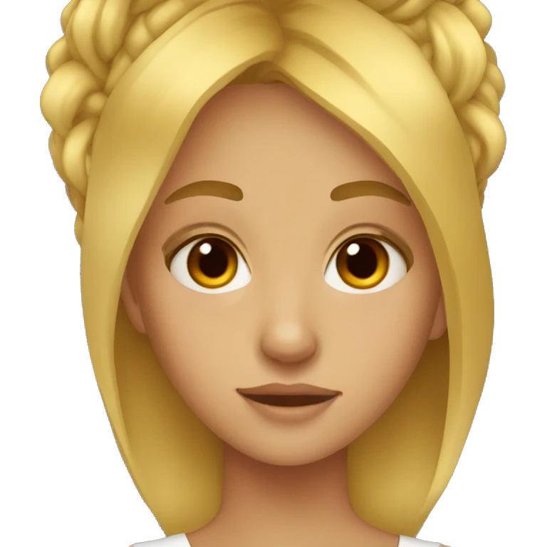 blonde girl with red eyes emoji