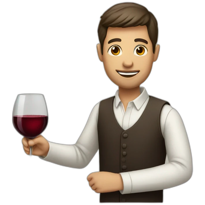 man serving wine  emoji