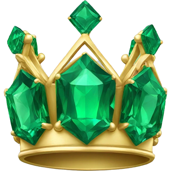 crown emerald color   emoji