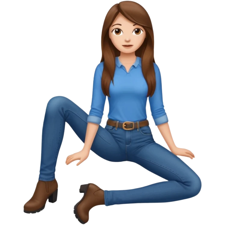 Naked woman with spreaded legs emoji