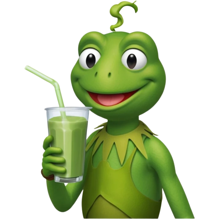kermit meme drinking protein shake emoji