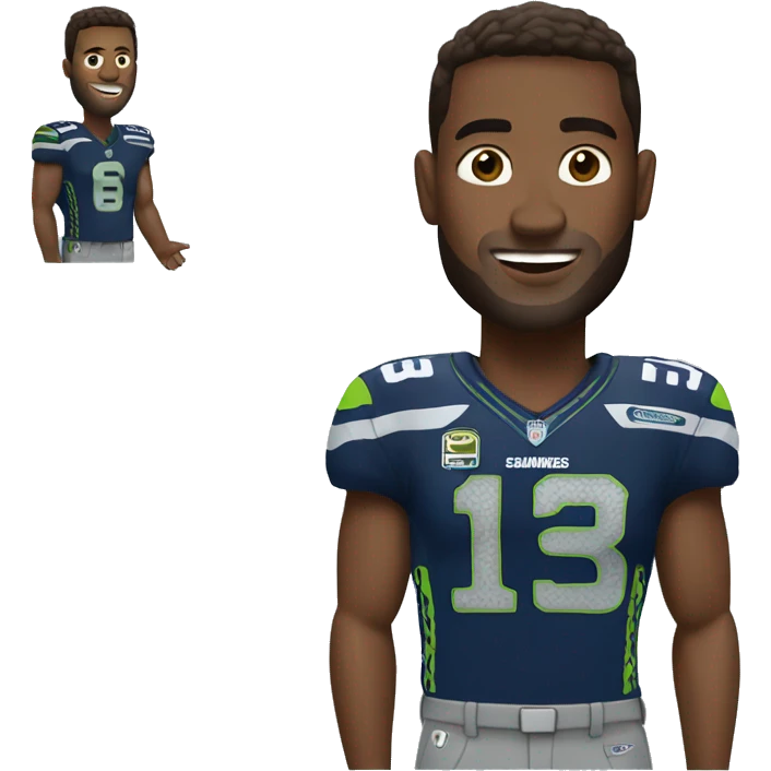 Give me a man with a Seahawks car emoji