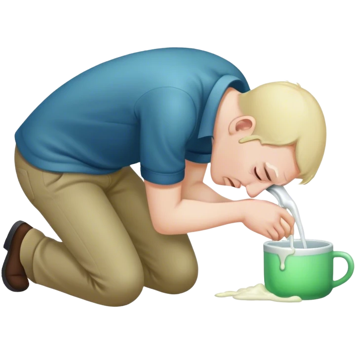 bent over man vomiting emoji