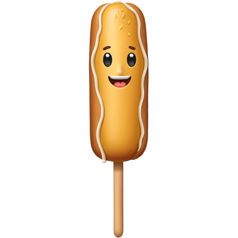 Black corndog emoji