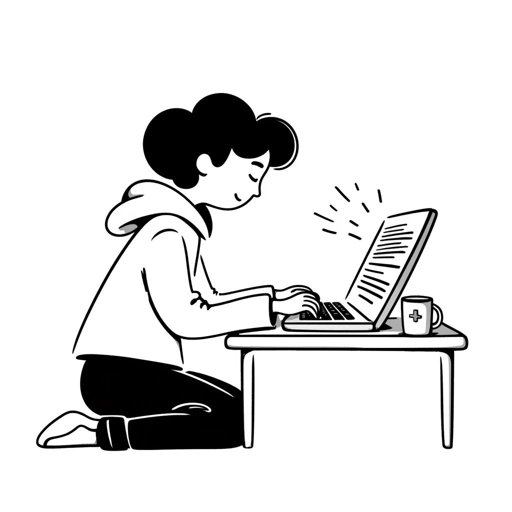 hacker with laptop and code emoji