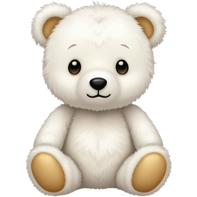 Adorable white  teddy bear emoji