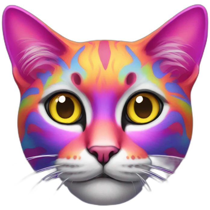 psychedelic cat emoji