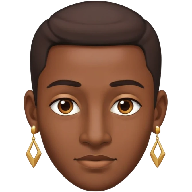 dark-skinned male with earrings emoji